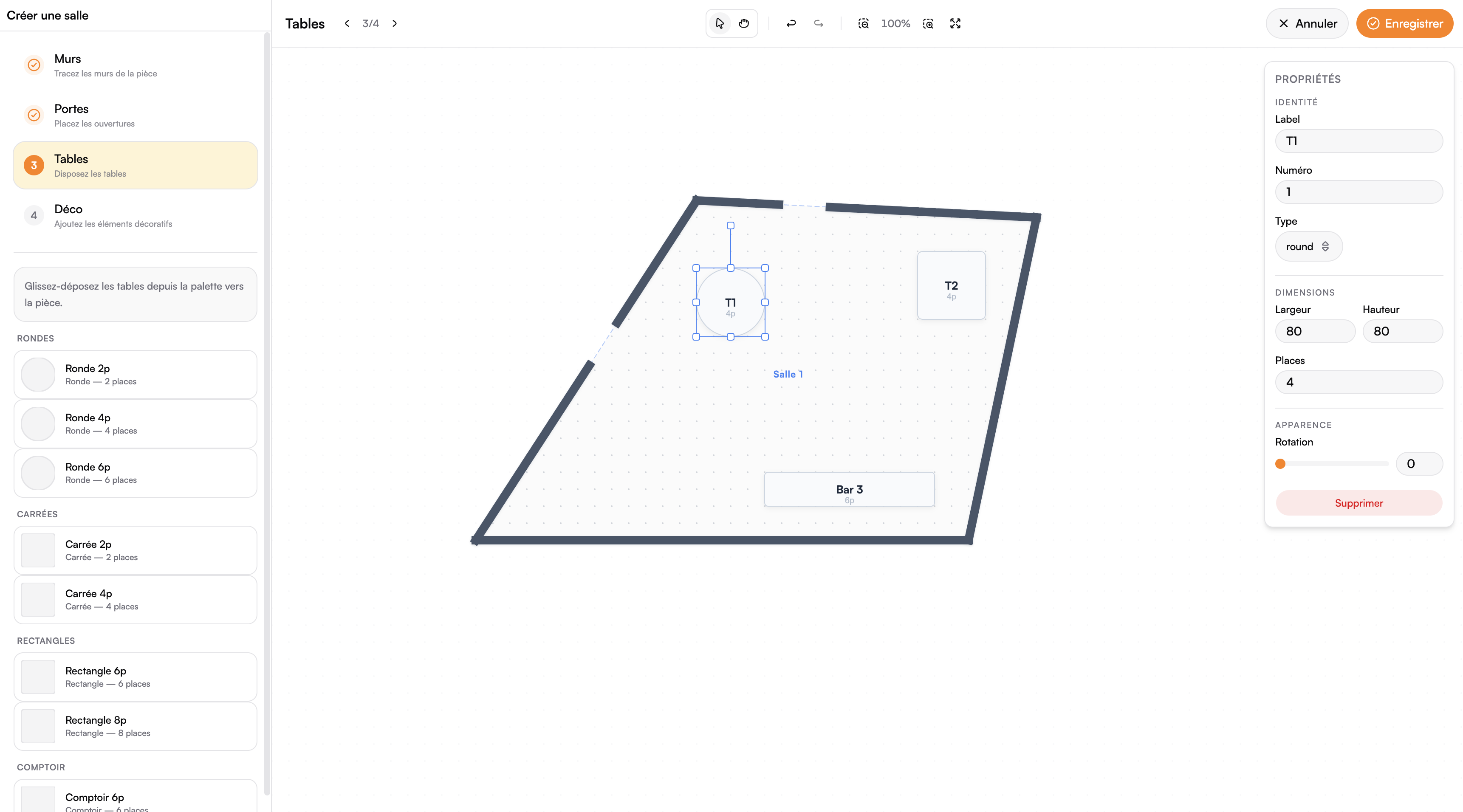 Éditeur de salle
