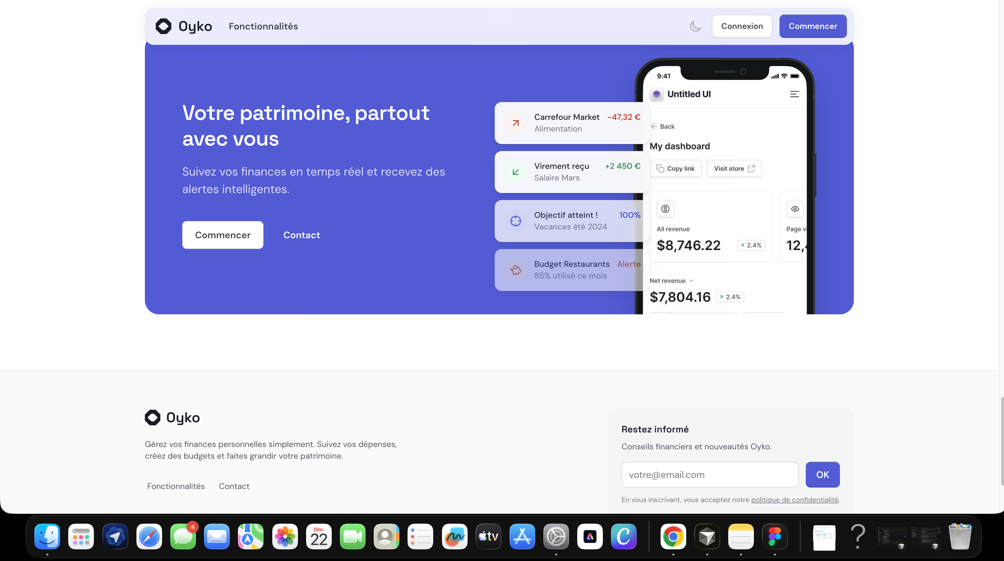Oyko — patrimoine et mobile