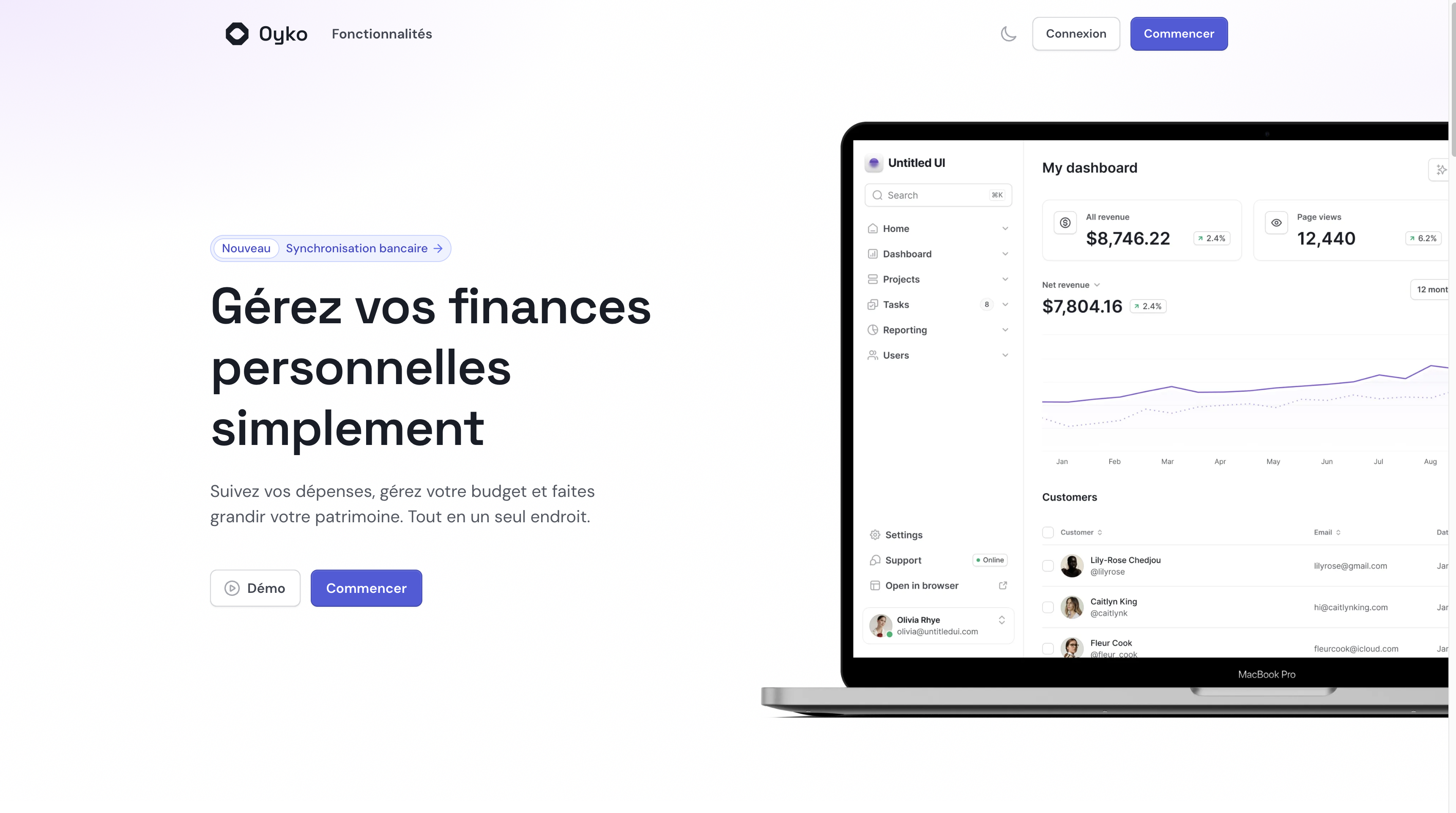 Oyko — gestion de finances personnelles